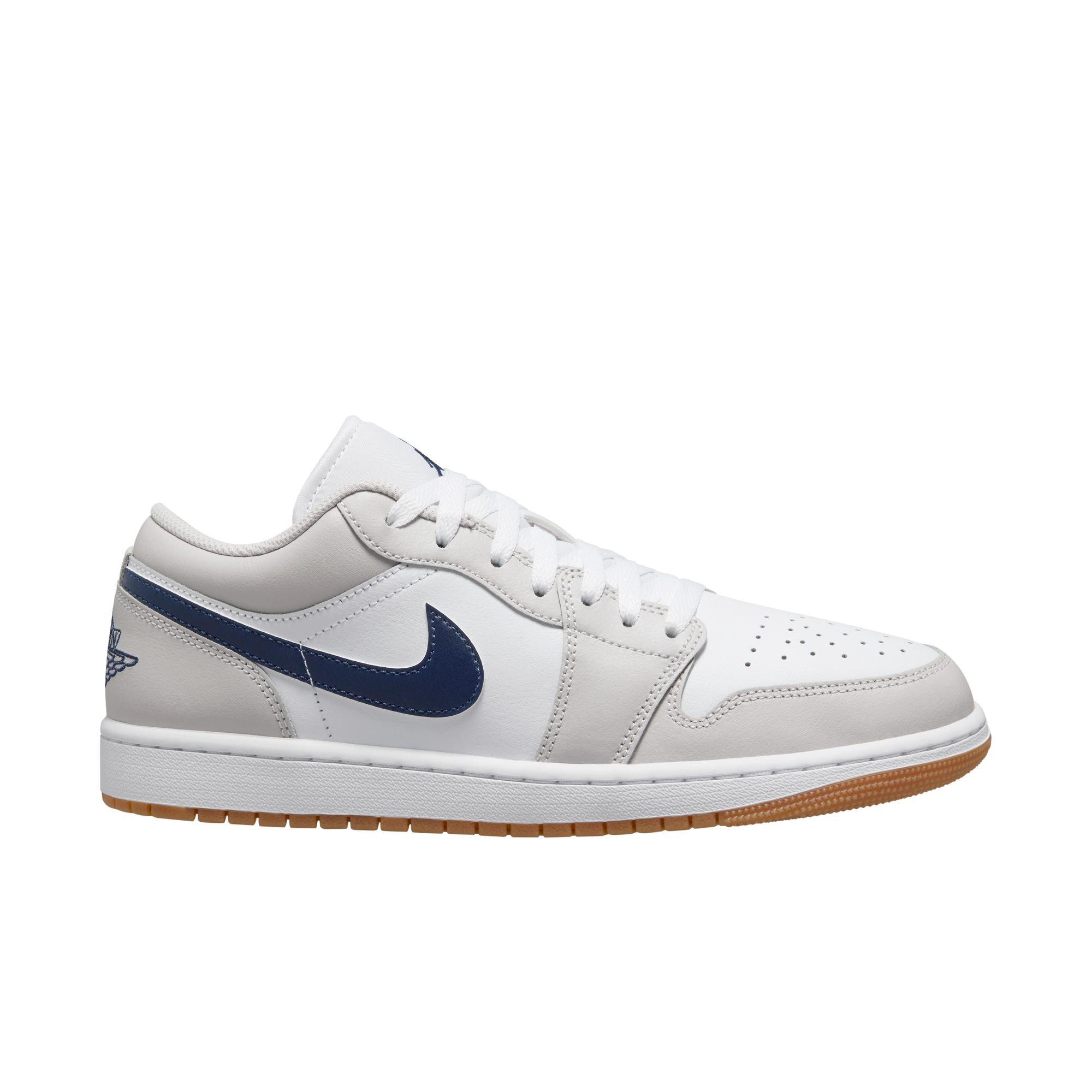 Jordan 1 Low "White/Midnight Navy/Neutral Grey" Men's Shoe